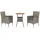 vidaXL Garten-Bistro-Set 3-tlg. Grau