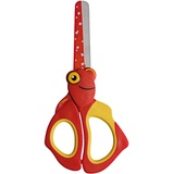 WEDO 736001 Kinderschere Nemo (aus rostfreiem Edelstahl abgerundete Spitzen weiche Griffeinlagen,13 cm) rot/gelb