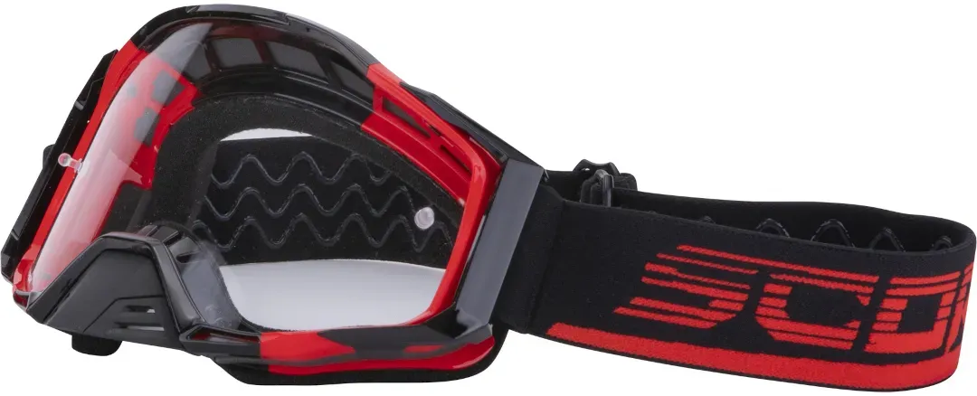 Scorpion Motorcrossbril, zwart-rood Voorman