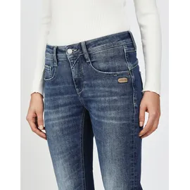 Gang Relax-fit-Jeans "94AMELIE", Damen, Gr. 28, N-Gr, precious wash, Denim/Jeans, Obermaterial: 79% Baumwolle, 20% Polyester, 1% Elasthan, regular fit, Jeans, aus Sweat Denim