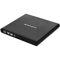 Verbatim External Slimline Mobile CD/DVD-Brenner USB 2.0 Schwarz