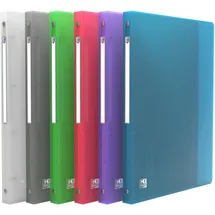 Elba Ringbuch hawai, A4 4-Ring-Reißmechanik Sortiert in den Farben blau, grün, orange, grau, farblos.