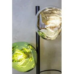 Licht-Erlebnisse Tischleuchte CLONLINA 2x E14 bis 25W Farbe: Schwarz, Grün, Material: Aluminium, Glas LE115987