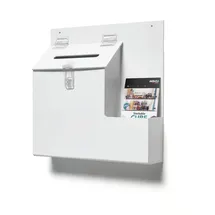 Deflecto Aktionsbox mit Einwurf, Schloss Weiß (B x H x T) 355 x 360 x 90mm 1St.