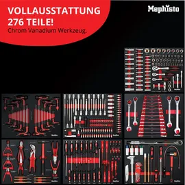 Mephisto XXL Premium Werkzeugwagen mit 8 Schubladen inkl. Werkzeug
