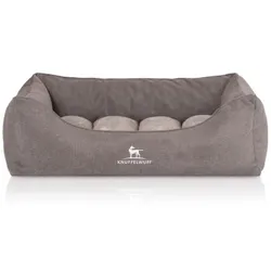 Knuffelwuff orthopädisches Hundebett mit Fächer-Wendekissen Baltimore grau XL