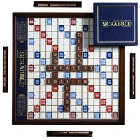 Scrabble Deluxe Wooden Edition with Rotating Game Board by Winning Solutions