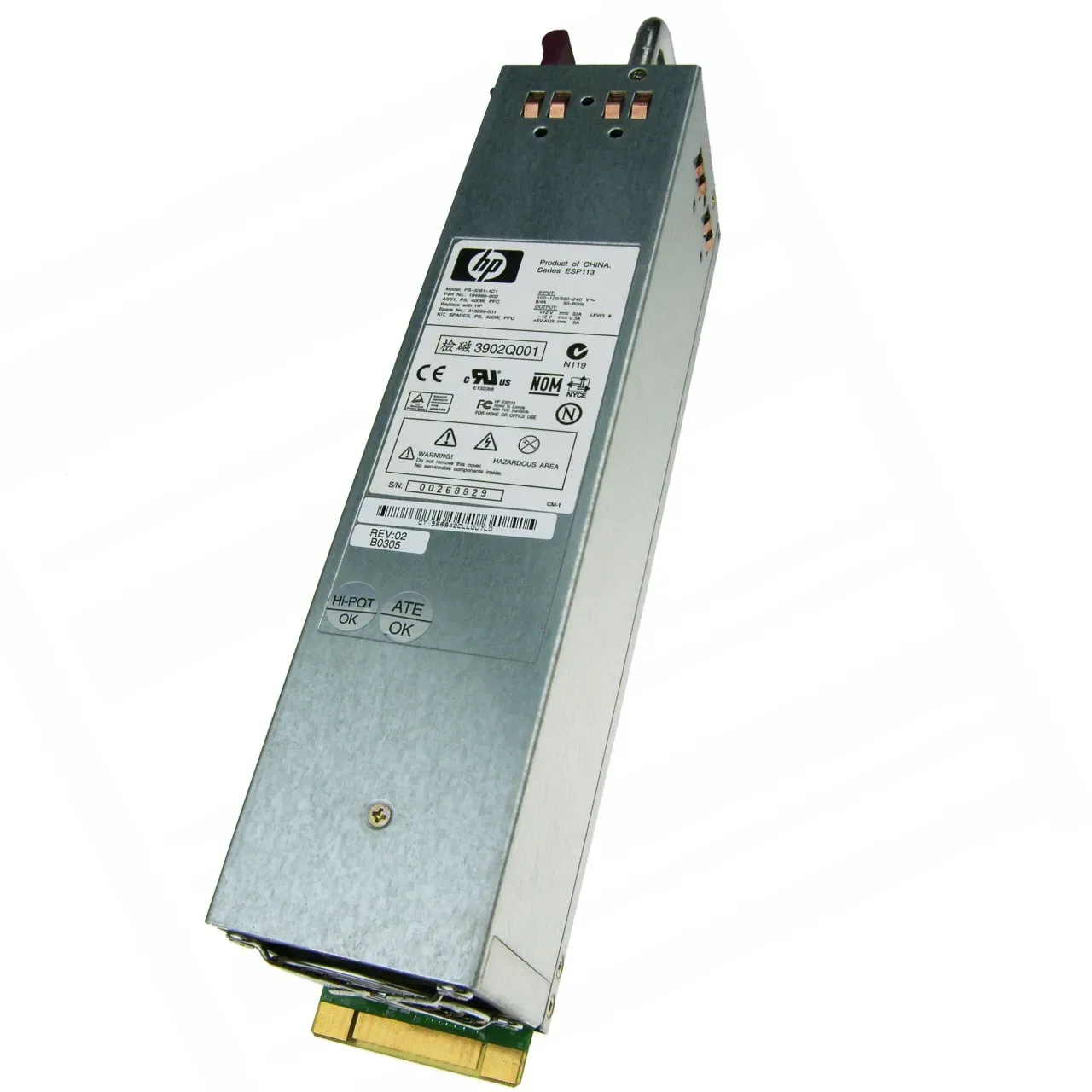 HP PS-3381-1C1 400W Hot-Plug Server Netzteil für ProLiant DL380 G2/G3 - gebra...
