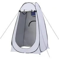 CLIPOP Faltzelt 150x150x190cm UV Schutz Faltzelt, Personen: 1, Pop-up Campingzelt Duschzelt mit Tragetasche grau