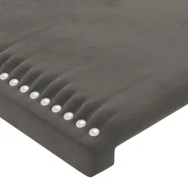 vidaXL LED Kopfteil Dunkelgrau 163x16x118/128 cm Samt