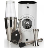 Buddy's Buddy ́s Bar – „Boston Bar-Set“, 700 ml, Boston Cocktail-Shaker, Barmaß, Stößel, Barsieb, lebensmittelecht, Bar-Set inklusive Geschenkbox, Edelstahl poliert