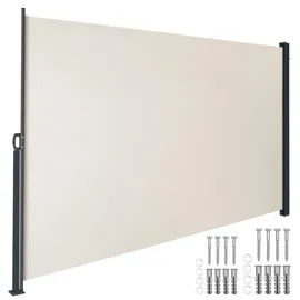 Tectake Aluminium Seitenmarkise 300 x 200 cm Beige