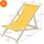 ECD Germany Sonnenliege 117 x 52 x 83 cm Gelb