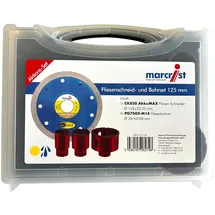 Marcrist Fliesenschneid- und Bohr Set 125 mm ohne Akku + Koffer