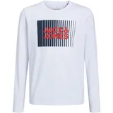 JACK & JONES JUNIOR Jungen Jjecorp Logo Tee Play Ls O-Neck Noos Jnr T-Shirt, White, 128