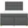 vidaXL Boxspringbett 140 x 200 cm Dunkelgrau