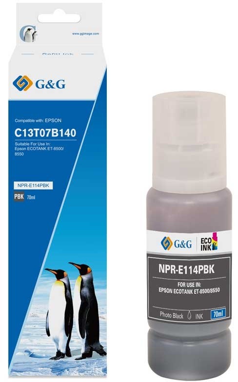 G&G EcoTank kompatibel mit Epson 114 Fotoschwarz
