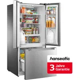 HANSEATIC French Door "HFD16975DI", Energieeffizienz: D (A-G), edelstahl, B:75cm H:169,2cm T:78,5cm, Kühlschränke, inkl. 3 Jahre Herstellergarantie, Topseller