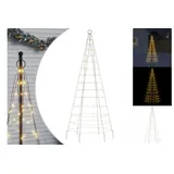 vidaXL LED-Weihnachtsbaum für Fahnenmast 200 LEDs, 180 cm