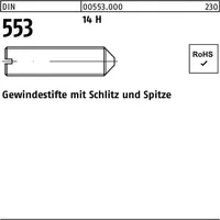  Gewindestift DIN 553 Schlitz/Spitze M5x 10 14 H 200