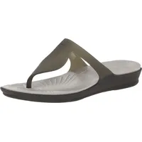 Crocs Rio Flip W, Damen Sandalen, Schwarz (Black/Platinum 0W8), 37/38 EU - 37/38 EU