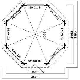 Lasita Maja Jamaica 3,47 x 3,47 m Weiß