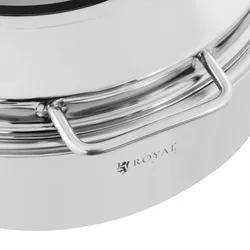 Royal Catering Chafing Dish - rund -  - 5,8 L - 1 Brennstoffzelle - Sichtfenster