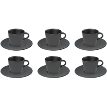 Villeroy & Boch Manufacture Rock Espresso Set 6er schwarz