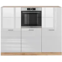 Vicco Küchenzeile R-Line 180 cm Weiß Hochglanz/Eiche