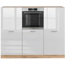 Vicco Küchenzeile R-Line 180 cm Weiß Hochglanz/Eiche