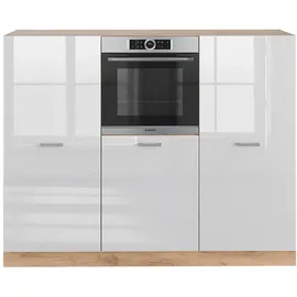 Vicco Küchenzeile R-Line 180 cm Weiß Hochglanz/Eiche