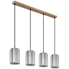 Nowa RUN 4-flg. 88 cm schwarz braun Rauch Glas Metall