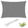Woltu Sonnensegel Rechteck HDPE 300 x 500 cm Grau