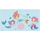 cover-your-desk Schreibtischunterlage Drei Meerjungfrauen 74 x 40 cm Blau