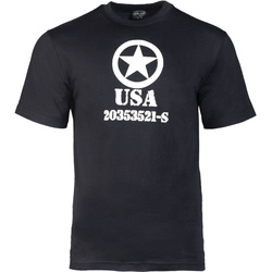 Mil-Tec Allied-Star, t-shirt - Noir - S