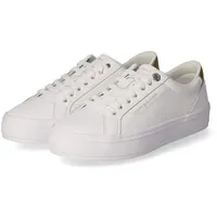 Tommy Hilfiger Damen Sneaker Essential Vulc Leather Sneaker Schuhe, Weiß (White), 38