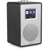 LEMEGA CR4+ DAB Radio Mit Bluetooth(Holzgehäuse,Tragbares DAB Plus Radio,Küchenradio,UKW-Radio,Doppelalarmuhr,Schlummerfunktion,40 Voreinstellungen,Farbdisplay,Netzbetrieb und Batterien)Schwarze Eiche