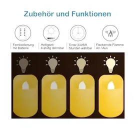 monzana LED Echtwachs Kerzen 5 St.