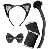 W WIDMANN MILANO Party Fashion 8563M - Kostüm Set Katze, Kätzchen, Tierkostüm Erwachsene, Party Animal