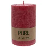 Richard Wenzel Wenzel Kerzen Olive Wax Kerze, Karminrot, 90x60