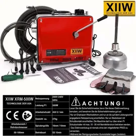 XIIW Rohrreinigungsmaschine 500W für Ø30-100mm Rohrleitungen
