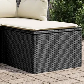 vidaXL Gartenhocker mit Kissen 55 x 55 x 37 cm schwarz