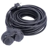 as - Schwabe 2fach Verlängerungskabel 20 m Außenbereich IP44 Schwarz