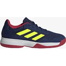 Kinder Tennisschuhe Multicourt - Adidas Gamespec blau/gelb 36