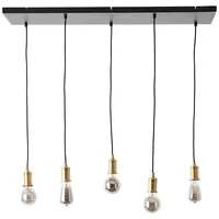 Brilliant Darcia 5-flg. 133 cm schwarz Metall/Holz