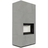 Kratki Kaminbausatz | FLOKI BOX | 8 kW | Cemento Grigio | Sichtfenster Wahl