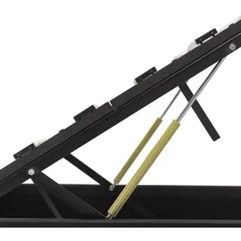 vidaXL Stauraumbett Hydraulisch Schwarz Kunstleder 180×200 cm