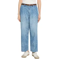 Cartoon Stoffhose Loose Fit Blau 36