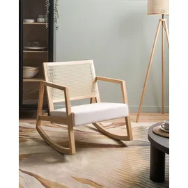 Beliani Schaukelsessel LEIDY Holz 0 x 0 x 0 cm Beige/Braun
