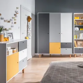 Vox Schrank, 3 Türen gelb